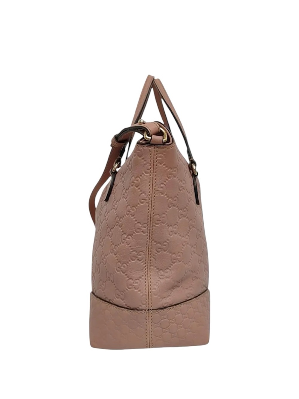 GUCCI Guccissima Medium Bree Foldover Tote Soft Pink - Picture 3 of 9